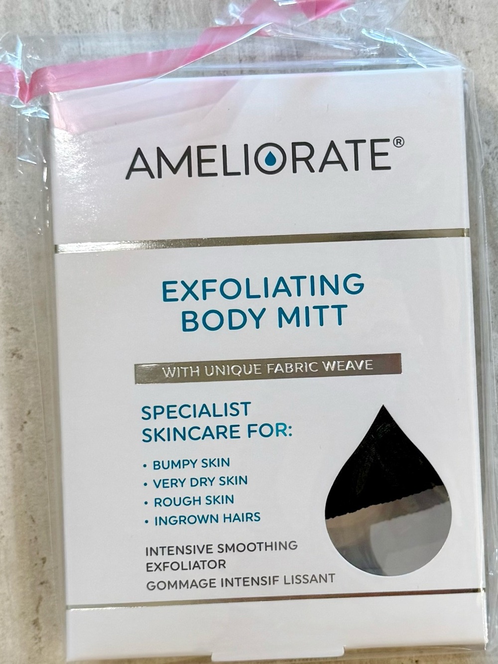 🆕AMELIORATE Transforming Exfoliating Body Mitt🩵NEVER OPENED🩷ORIGINAL PACKAGING
